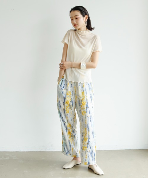 Birthday room（バースデイルーム）の「フレンチ袖シアータートル（Tシャツ/カットソー・レディース・アイボリー/ライトブルー/オレンジ・FREE）」の7枚目の写真