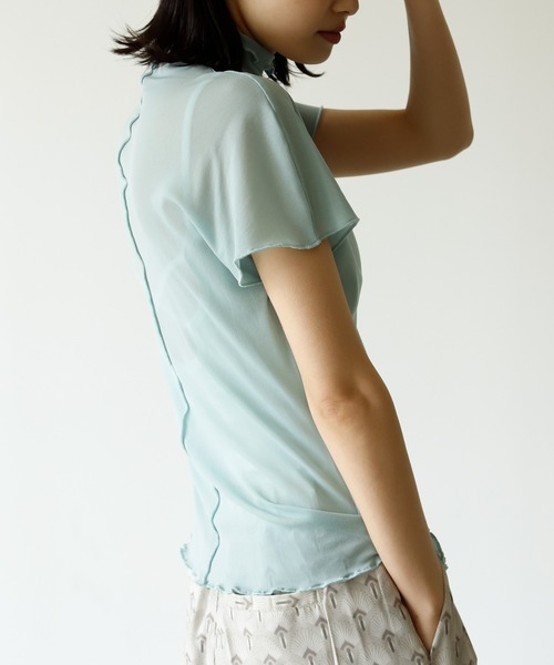 Birthday room（バースデイルーム）の「フレンチ袖シアータートル（Tシャツ/カットソー・レディース・アイボリー/ライトブルー/オレンジ・FREE）」の17枚目の写真