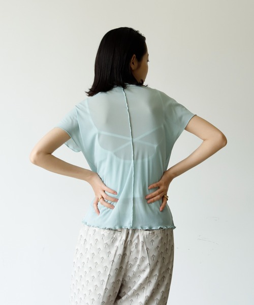 Birthday room（バースデイルーム）の「フレンチ袖シアータートル（Tシャツ/カットソー・レディース・アイボリー/ライトブルー/オレンジ・FREE）」の18枚目の写真