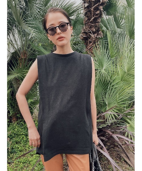 TRUNC（トランクエイティーエイト）の「Side Tack Design TOPS（その他トップス・レディース・ブラック/アイボリー/ブラウン・FREE）」の4枚目の写真