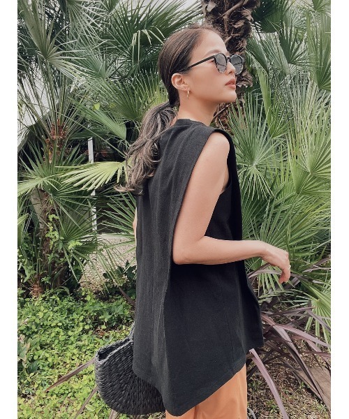 TRUNC（トランクエイティーエイト）の「Side Tack Design TOPS（その他トップス・レディース・ブラック/アイボリー/ブラウン・FREE）」の5枚目の写真