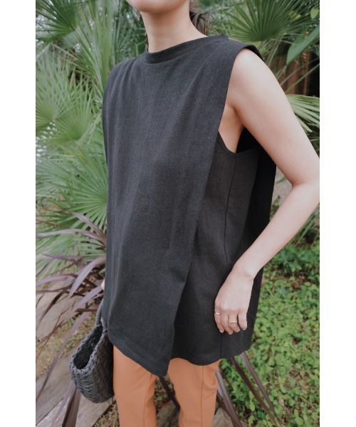 TRUNC（トランクエイティーエイト）の「Side Tack Design TOPS（その他トップス・レディース・ブラック/アイボリー/ブラウン・FREE）」の8枚目の写真