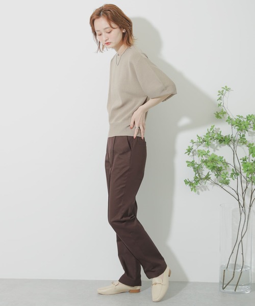 SENSE OF PLACE by URBAN RESEARCH（センスオブプレイスバイアーバンリサーチ）の「ストレートチノパンツ（チノパンツ・レディース・ブラウン/ネイビー/ベージュ・MEDIUM/SMALL）」の4枚目の写真