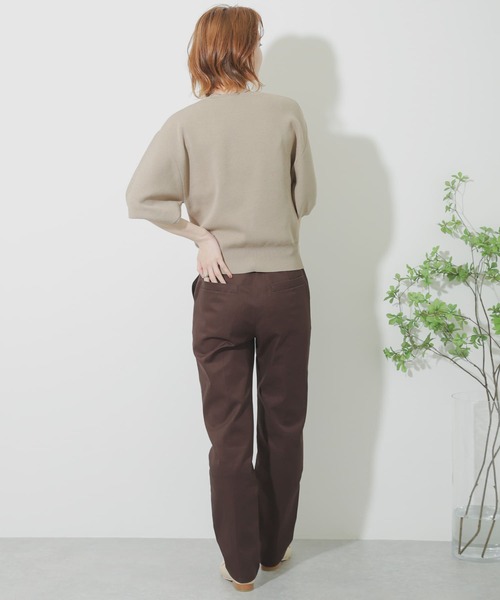 SENSE OF PLACE by URBAN RESEARCH（センスオブプレイスバイアーバンリサーチ）の「ストレートチノパンツ（チノパンツ・レディース・ブラウン/ネイビー/ベージュ・MEDIUM/SMALL）」の5枚目の写真