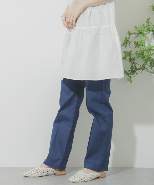 SENSE OF PLACE by URBAN RESEARCH（センスオブプレイスバイアーバンリサーチ）の「ストレートチノパンツ（チノパンツ・レディース・ブラウン/ネイビー/ベージュ・MEDIUM/SMALL）」の8枚目の写真