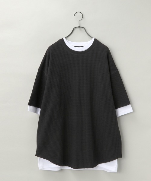 RAGEBLUE(レイジブルー)の「<ワッフルT×無地Tセット>ワッフルレイヤードTシャツ/5分袖/952953(Tシャツ/カットソー・メンズ・ライトブルー/オリーブ/その他19/ベージュ系その他2・MEDIUM/LARGE)」の4枚目の写真