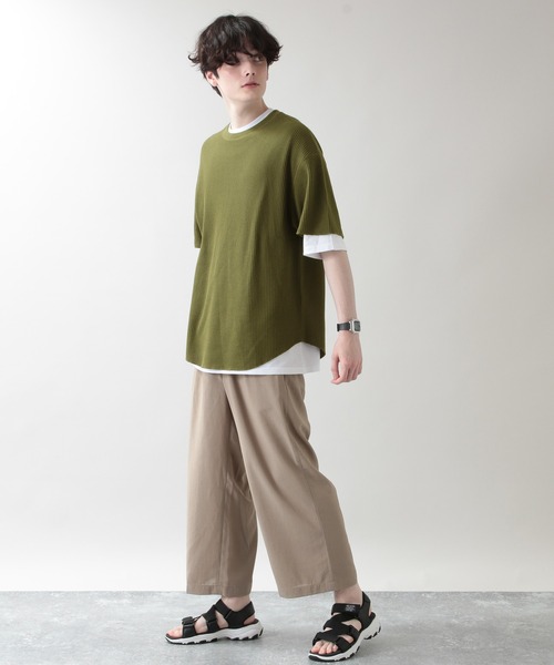 RAGEBLUE(レイジブルー)の「<ワッフルT×無地Tセット>ワッフルレイヤードTシャツ/5分袖/952953(Tシャツ/カットソー・メンズ・ライトブルー/オリーブ/その他19/ベージュ系その他2・MEDIUM/LARGE)」の13枚目の写真
