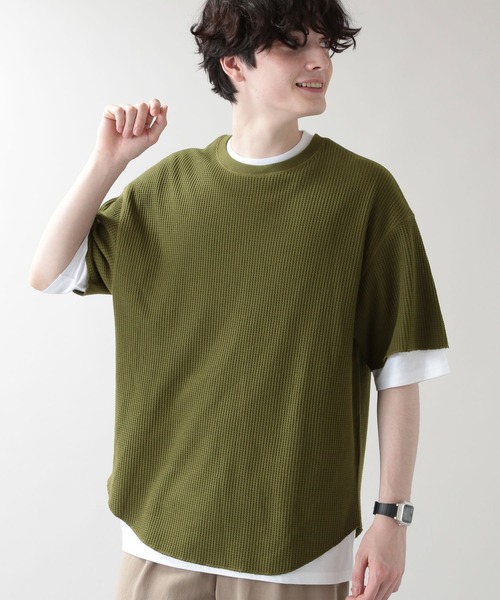 RAGEBLUE(レイジブルー)の「<ワッフルT×無地Tセット>ワッフルレイヤードTシャツ/5分袖/952953(Tシャツ/カットソー・メンズ・ライトブルー/オリーブ/その他19/ベージュ系その他2・MEDIUM/LARGE)」の15枚目の写真