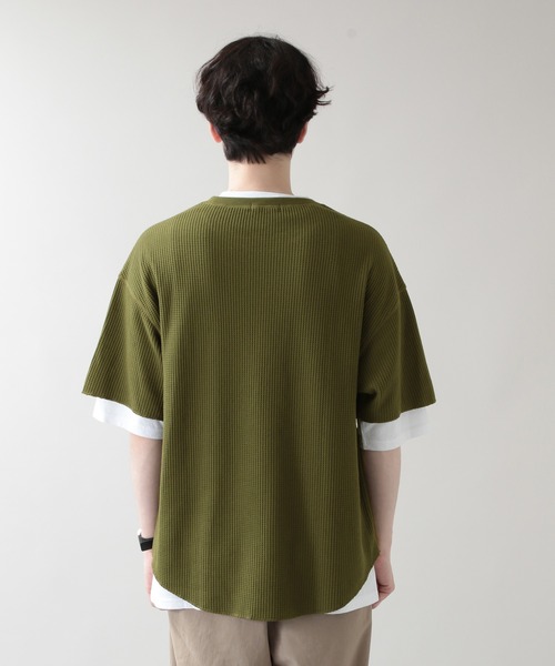 RAGEBLUE(レイジブルー)の「<ワッフルT×無地Tセット>ワッフルレイヤードTシャツ/5分袖/952953(Tシャツ/カットソー・メンズ・ライトブルー/オリーブ/その他19/ベージュ系その他2・MEDIUM/LARGE)」の18枚目の写真