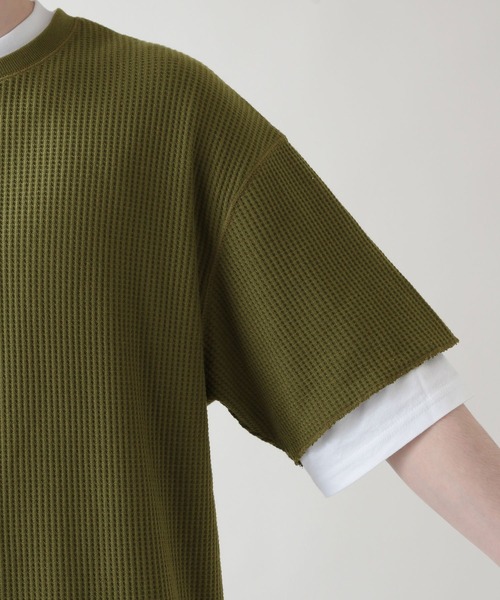 RAGEBLUE(レイジブルー)の「<ワッフルT×無地Tセット>ワッフルレイヤードTシャツ/5分袖/952953(Tシャツ/カットソー・メンズ・ライトブルー/オリーブ/その他19/ベージュ系その他2・MEDIUM/LARGE)」の21枚目の写真