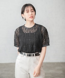 PAGEBOY | ショートレースプルオーバー(シャツ/ブラウス)