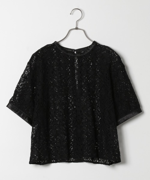 PAGEBOY（ページボーイ）の「ショートレースプルオーバー（シャツ/ブラウス・レディース・ブラック/オフホワイト・FREE）」の5枚目の写真