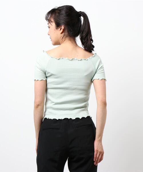 LAGUA GEM（ラグアジェム）の「SHIRRING OFF SHOULDER TOPS（T