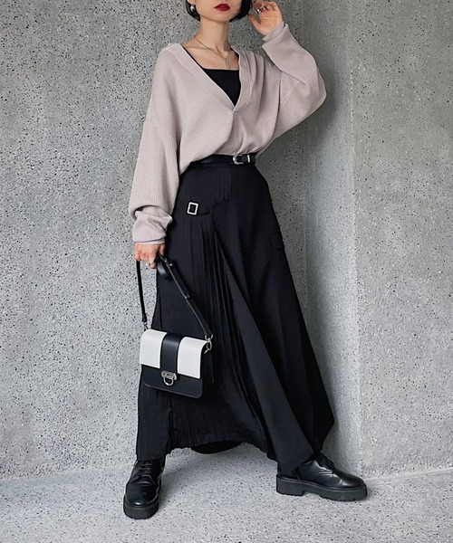 PAGEBOY（ページボーイ）の「サイドバックルキリカエスカート（スカート・レディース・ブラック/ブラウン系その他・FREE）」の4枚目の写真