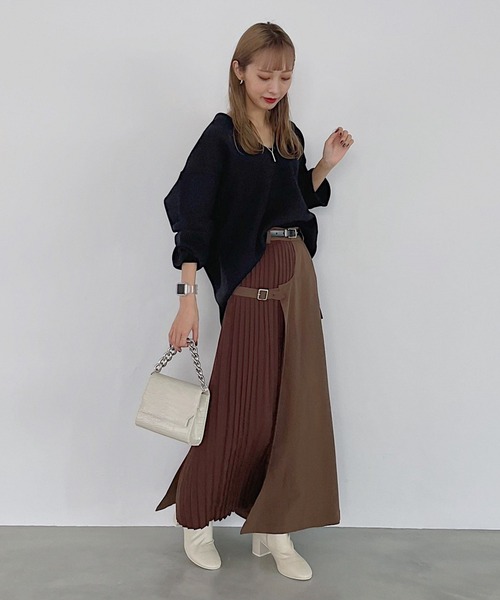 PAGEBOY（ページボーイ）の「サイドバックルキリカエスカート（スカート・レディース・ブラック/ブラウン系その他・FREE）」の8枚目の写真