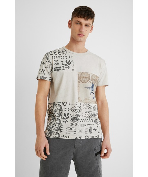ネットショッピング メンズ Tシャツ半袖 Jason Tシャツ カットソー Desigual デシグアル のファッション 参考にお買い物 Jcantunes Creativebe Com Br
