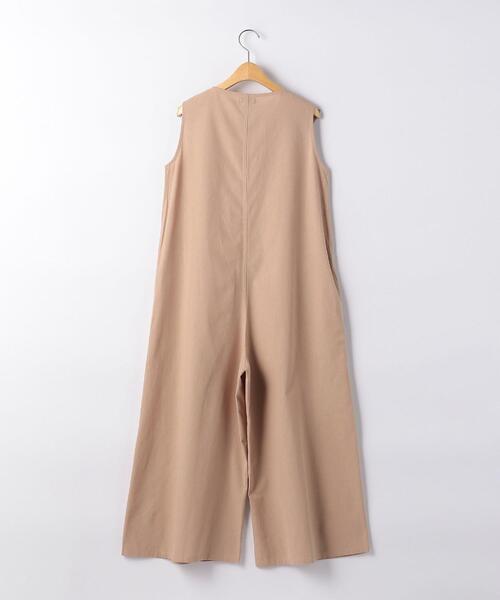 green label relaxing(グリーンレーベルリラクシング)の「【ジュニア】TJ GLR 刺繍 サロペット(つなぎ/オールインワン・キッズ・モカ/オリーブ・155cm/145cm)」の3枚目の写真