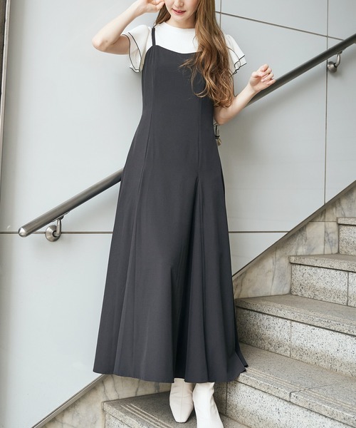 MIIA（ミーア）の「【ZOZO限定】バックレースアップキャミワンピース（ジャンパースカート・レディース・ライトグレー/ブラック/ベージュ・FREE）」の17枚目の写真