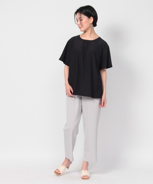 fleur by mint breeze（フルールバイミントブリーズ）の「【M~5L】バックリボン　ブラウス（シャツ/ブラウス・レディース・ネイビー/ブラウン・5L/4L/LL/3L/L/M）」の7枚目の写真
