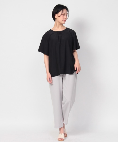 fleur by mint breeze（フルールバイミントブリーズ）の「【M~5L】バックリボン　ブラウス（シャツ/ブラウス・レディース・ネイビー/ブラウン・5L/4L/LL/3L/L/M）」の8枚目の写真