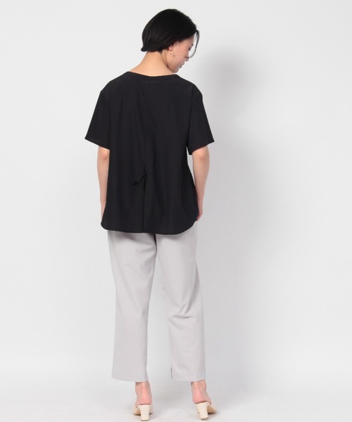 fleur by mint breeze（フルールバイミントブリーズ）の「【M~5L】バックリボン　ブラウス（シャツ/ブラウス・レディース・ネイビー/ブラウン・5L/4L/LL/3L/L/M）」の10枚目の写真