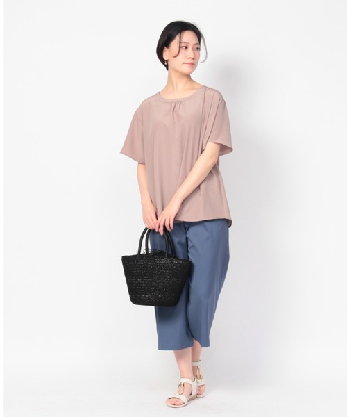 fleur by mint breeze（フルールバイミントブリーズ）の「【M~5L】バックリボン　ブラウス（シャツ/ブラウス・レディース・ネイビー/ブラウン・5L/4L/LL/3L/L/M）」の3枚目の写真
