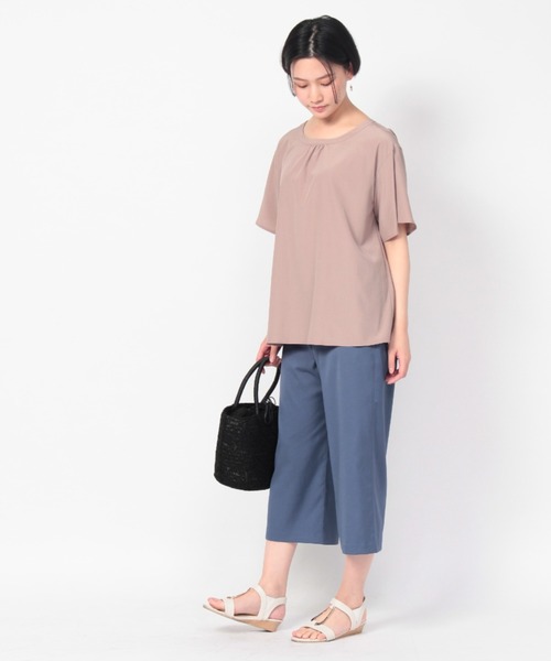 fleur by mint breeze（フルールバイミントブリーズ）の「【M~5L】バックリボン　ブラウス（シャツ/ブラウス・レディース・ネイビー/ブラウン・5L/4L/LL/3L/L/M）」の4枚目の写真