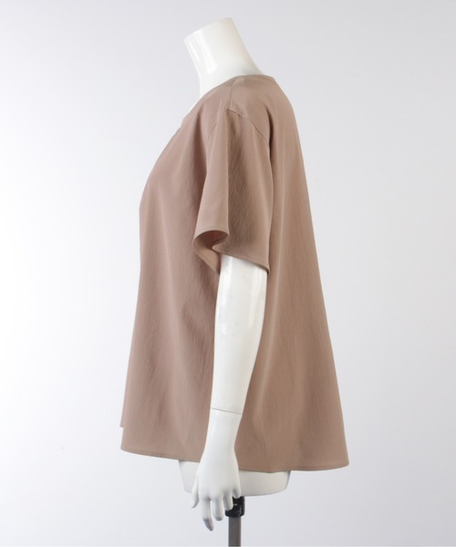 fleur by mint breeze（フルールバイミントブリーズ）の「【M~5L】バックリボン　ブラウス（シャツ/ブラウス・レディース・ネイビー/ブラウン・5L/4L/LL/3L/L/M）」の12枚目の写真