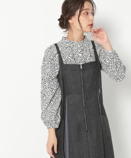 mysty woman（ミスティウーマン）の「アソート柄2WAYフェミニンブラウス 956382（シャツ/ブラウス・レディース・アイボリー/ブラック/ブラック系/ライトブラウン/オフホワイト/ホワイト/ブラウン系/ベージュ/ボルドー・FREE）」の3枚目の写真