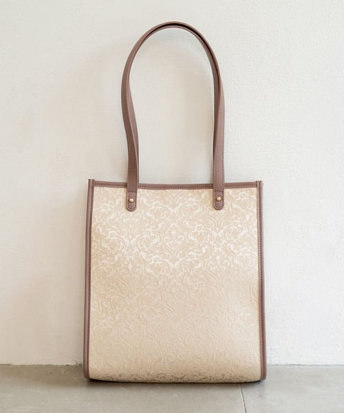 OLIVE des OLIVE（オリーブデオリーブ）の「【WEB限定】ジャガードトートバッグ（トートバッグ・レディース・ライトグレー/ベージュ/ピンク/オフホワイト・FREE）」の21枚目の写真