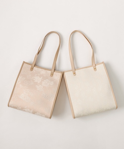 OLIVE des OLIVE（オリーブデオリーブ）の「【WEB限定】ジャガードトートバッグ（トートバッグ・レディース・ライトグレー/ベージュ/ピンク/オフホワイト・FREE）」の14枚目の写真