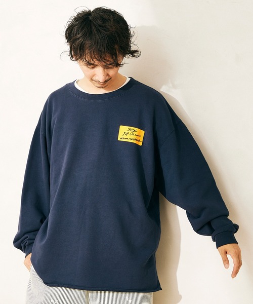 JOURNAL STANDARD relume（ジャーナルスタンダード　レリューム）の「CALIFORNIA スリット オーバーサイズスウェット（スウェット・メンズ・ブラック/ベージュ/ネイビー/イエロー/グリーン・M/L）」の9枚目の写真