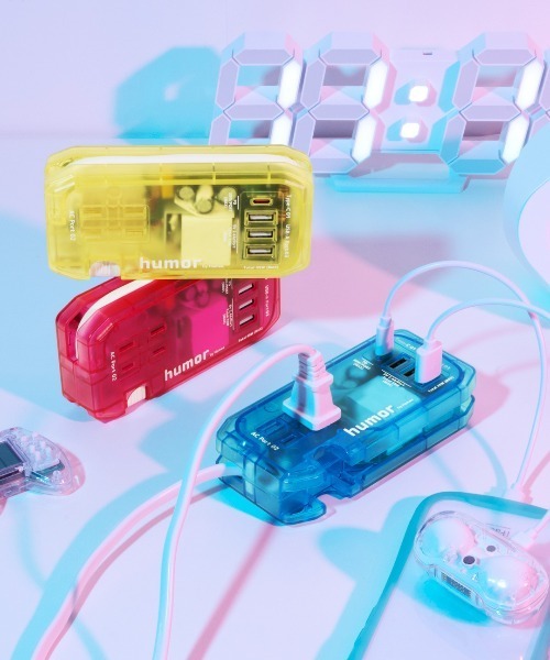 Hamee（ハミィ）の「humor handy Plus AC PD30W対応 USB タップ 電源タップ コンセント差込口2口 USB-A 3ポート USB-C 1ポート 延長コード PSE技術基準適合（スマホグッズ・レディース・チャコールグレー/クリーム/マスタード/カーキオリーブ/ミント/ベージュ/クリアイエロー/マジェンタ/シアン・FREE）」の21枚目の写真