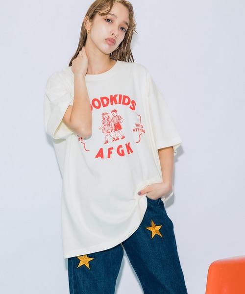 ROOPTOKYO（ループトウキョウ）の「A FEW GOOD KIDS/アフューグッドキッズ GOOD COUPLE TEE レトロロゴ グラフィック Tシャツ（Tシャツ/カットソー・メンズ・ホワイト/ベージュ・M/L/XL）」の20枚目の写真