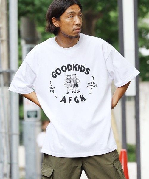 ROOPTOKYO（ループトウキョウ）の「A FEW GOOD KIDS/アフューグッドキッズ GOOD COUPLE TEE レトロロゴ グラフィック Tシャツ（Tシャツ/カットソー・メンズ・ホワイト/ベージュ・M/L/XL）」の11枚目の写真