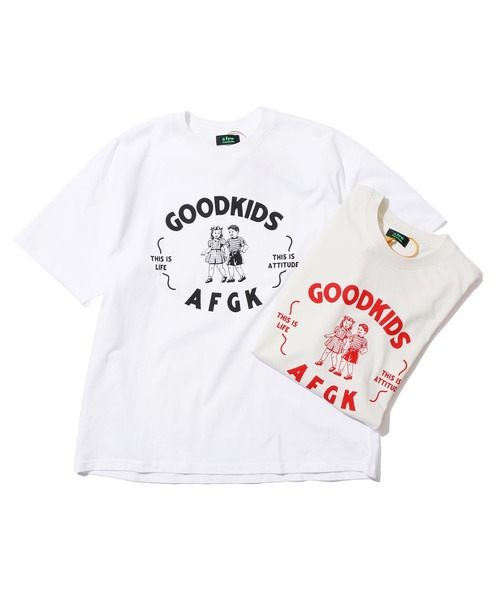 ROOPTOKYO（ループトウキョウ）の「A FEW GOOD KIDS/アフューグッドキッズ GOOD COUPLE TEE レトロロゴ グラフィック Tシャツ（Tシャツ/カットソー・メンズ・ホワイト/ベージュ・M/L/XL）」の15枚目の写真