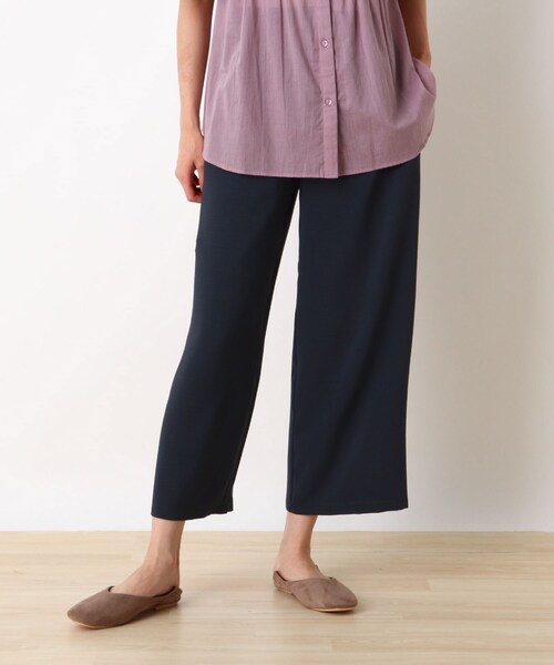 SHOO・LA・RUE（シューラルー）の「◆とろみワイドイージーパンツ（その他パンツ・レディース・サンドベージュ/オレンジ/ダークネイビー・02/03/04）」の3枚目の写真