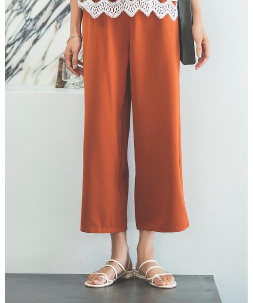 SHOO・LA・RUE（シューラルー）の「◆とろみワイドイージーパンツ（その他パンツ・レディース・サンドベージュ/オレンジ/ダークネイビー・02/03/04）」の12枚目の写真