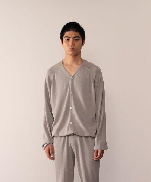 VAPORIZE(ヴェイパライズ)の「VAPORIZE / Easy Knit 2WAY Cardigan(カーディガン/ボレロ・メンズ・ヘザーグレー/ネイビー・MEDIUM/SMALL/LARGE)」の1枚目の写真