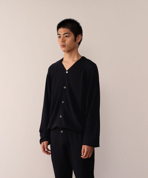 VAPORIZE(ヴェイパライズ)の「VAPORIZE / Easy Knit 2WAY Cardigan(カーディガン/ボレロ・メンズ・ヘザーグレー/ネイビー・MEDIUM/SMALL/LARGE)」の7枚目の写真