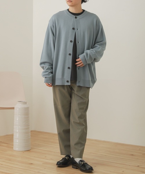 SENSE OF PLACE by URBAN RESEARCH（センスオブプレイスバイアーバンリサーチ）の「『セットアップ対応』チェックダブルタックテーパードスラックス（スラックス・メンズ・ベージュ系その他/ベージュ・LARGE/MEDIUM）」の3枚目の写真