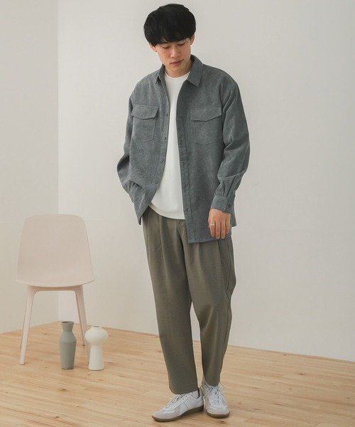 SENSE OF PLACE by URBAN RESEARCH（センスオブプレイスバイアーバンリサーチ）の「『セットアップ対応』チェックダブルタックテーパードスラックス（スラックス・メンズ・ベージュ系その他/ベージュ・LARGE/MEDIUM）」の10枚目の写真