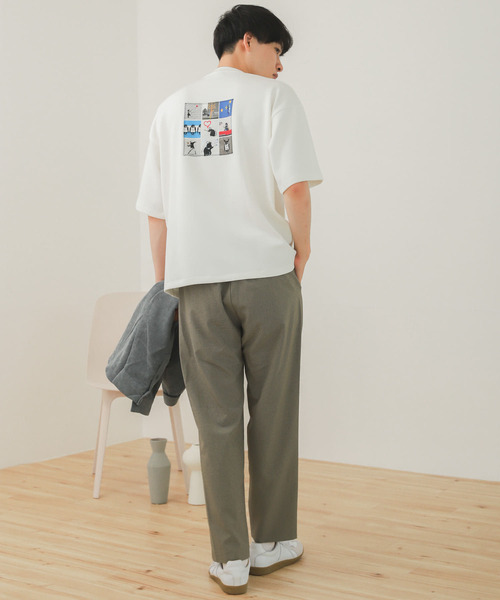 SENSE OF PLACE by URBAN RESEARCH（センスオブプレイスバイアーバンリサーチ）の「『セットアップ対応』チェックダブルタックテーパードスラックス（スラックス・メンズ・ベージュ系その他/ベージュ・LARGE/MEDIUM）」の11枚目の写真