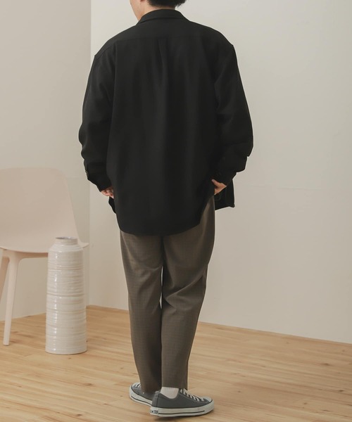 SENSE OF PLACE by URBAN RESEARCH（センスオブプレイスバイアーバンリサーチ）の「『セットアップ対応』チェックダブルタックテーパードスラックス（スラックス・メンズ・ベージュ系その他/ベージュ・LARGE/MEDIUM）」の13枚目の写真