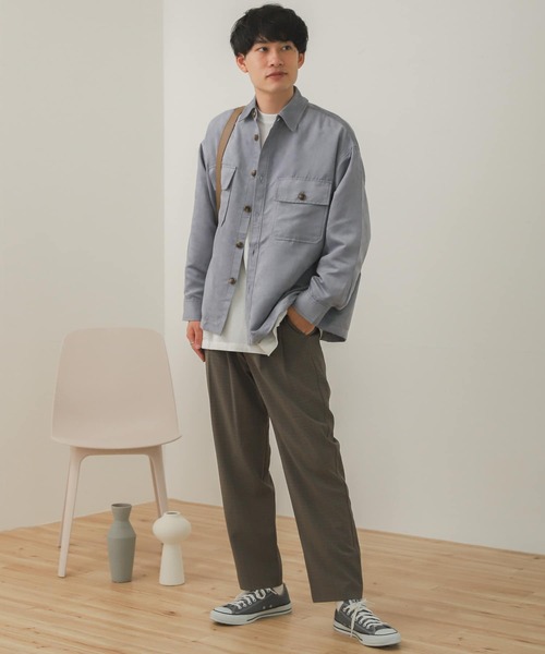 SENSE OF PLACE by URBAN RESEARCH（センスオブプレイスバイアーバンリサーチ）の「『セットアップ対応』チェックダブルタックテーパードスラックス（スラックス・メンズ・ベージュ系その他/ベージュ・LARGE/MEDIUM）」の18枚目の写真