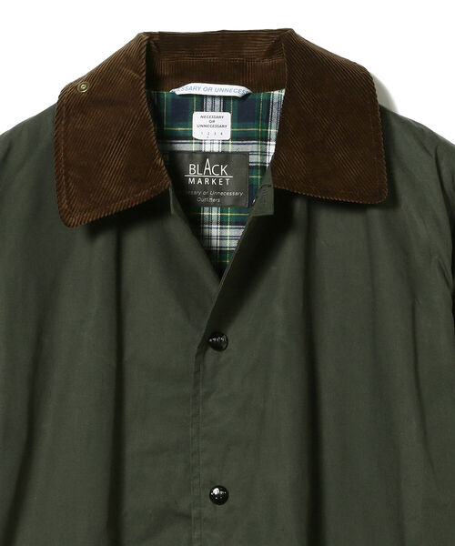 NECESSARY or UNNECESSARY（ネセサリーオアアンネセサリー）の「NECESSARY or UNNECESSARY / N.O.UN ナウン BARBER コート（その他アウター・メンズ・オリーブ・LARGE）」の7枚目の写真