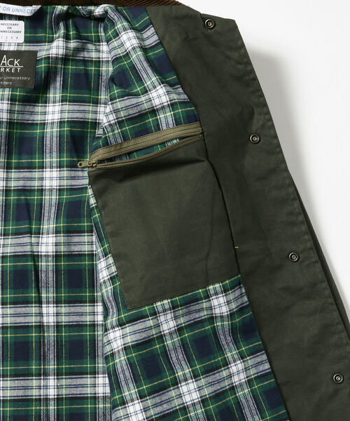 NECESSARY or UNNECESSARY（ネセサリーオアアンネセサリー）の「NECESSARY or UNNECESSARY / N.O.UN ナウン BARBER コート（その他アウター・メンズ・オリーブ・LARGE）」の4枚目の写真