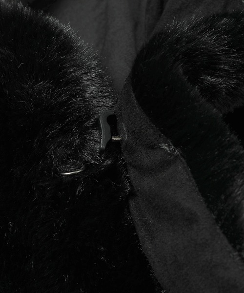 C2H4(シーツーエイチフォー)の「“PLANET OF POETS“ HANDPRINT FAUX FUR COAT(その他アウター・メンズ・ブラック・M/L)」の2枚目の写真