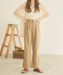 Ambre Neige | サイドボタンセミフレアパンツ／【WEB/EC限定商品】(その他パンツ)