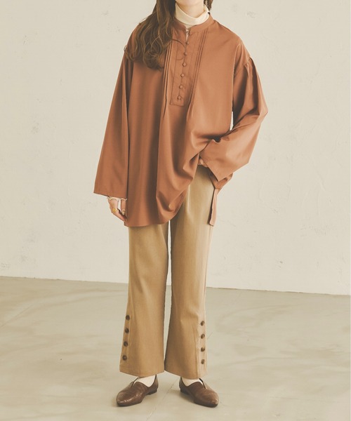 Ambre Neige(アンブルネージュ)の「サイドボタンセミフレアパンツ/【WEB/EC限定商品】(その他パンツ・レディース・ブラウン系その他/ベージュ/ライトブラウン・FREE/MEDIUM/SMALL)」の21枚目の写真
